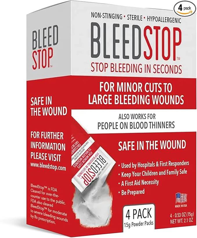 BleedStop™ First Aid Powder for Blood Clotting